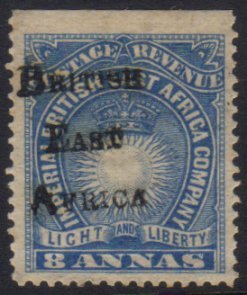 1895  8a Blue Handstamped, SG 42, Very Fine Mint, Sheet Edge At Top. For More Images, Please Visit Http://www.sandafayre - Vide