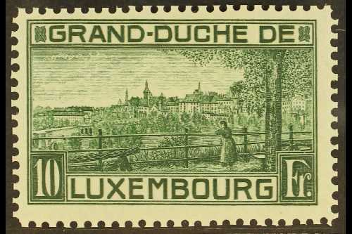 1923  10f Green Luxembourg - Birth Of Princess Stamp From The Mini-sheet, Michel 142, Very Fine Mint, Very Fresh & Scarc - Autres & Non Classés