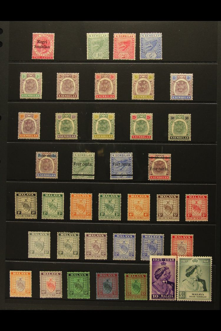 NEGRI SEMBILAN  1891-1978 MINT COLLECTION On A Pair Of Stock Pages. Includes 1891-94 Set, 1895-99 Tiger Set (Cat £375),  - Autres & Non Classés