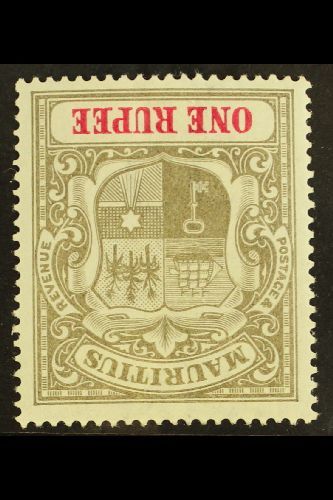 1900-05  1r Grey-black & Carmine "Inverted Watermark" Variety, SG 153w, Fine Mint For More Images, Please Visit Http://w - Maurice (...-1967)