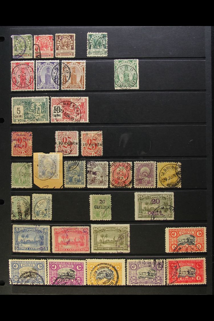 LOCAL POST  1891-1900 VALUABLE USED 19TH CENTURY COLLECTION. An All Different Collection With Ranges That Include Fez A  - Otros & Sin Clasificación