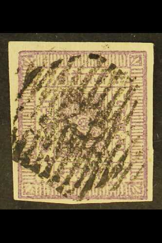 1881-85  2a Purple, Imperf On White Wove Paper (SG 5, Scott 5, Hellrigl 5), Fine Used With 4 Margins. Ex Hellrigl. For M - Népal
