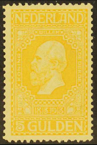 1913  Centenary Of Independence 5g Yellow/cream (NVPH 100, SG 224), Very Fine Mint. Fresh! For More Images, Please Visit - Otros & Sin Clasificación
