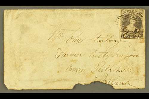 1862 "SUGAR CREEK" MANUSCRIPT CANCELLATION.  1862 (3 July) Badly Damaged And Rather Grubby Envelope To Scotland Bearing  - Otros & Sin Clasificación