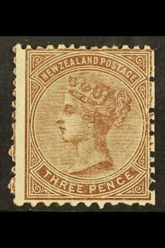 1874-78  3d Brown Irregular Compound Perforation 12½x12½x10x12½, CP C3b (Y), SG 161 Variety, Mint Part OG, Minor Faults  - Otros & Sin Clasificación