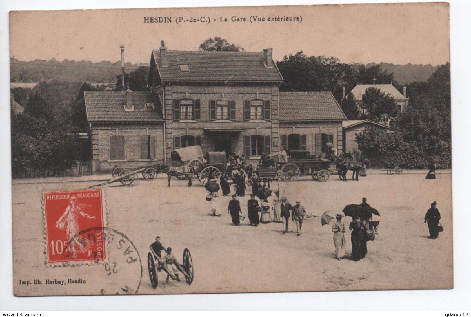 HESDIN (62) - LA GARE - VUE EXTERIEURE - Hesdin