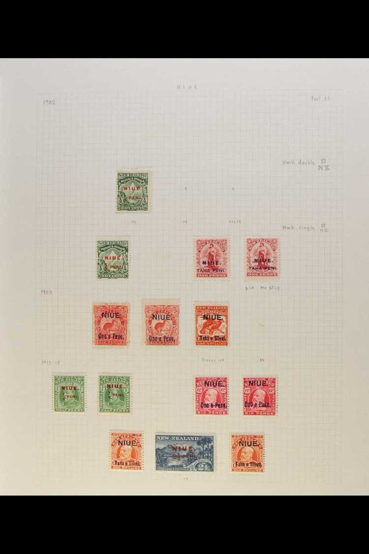 1902-37 FINE MINT COLLECTION  Neatly Presented On Five Album Pages. Includes 1902 ½d And 1d Two Different Of Each Inc No - Niue