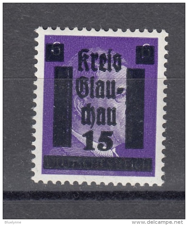 Glauchau 15 Pf Auf 6 Pf Deutsches Reichskanzler + Aufdruck  - ** Postfrisch - Sonstige & Ohne Zuordnung