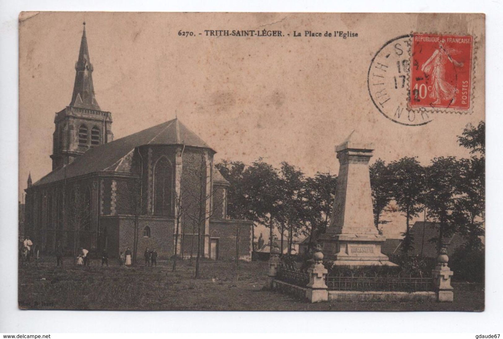 TRITH SAINT LEGER (59) - LA PLACE DE L'EGLISE - Autres & Non Classés