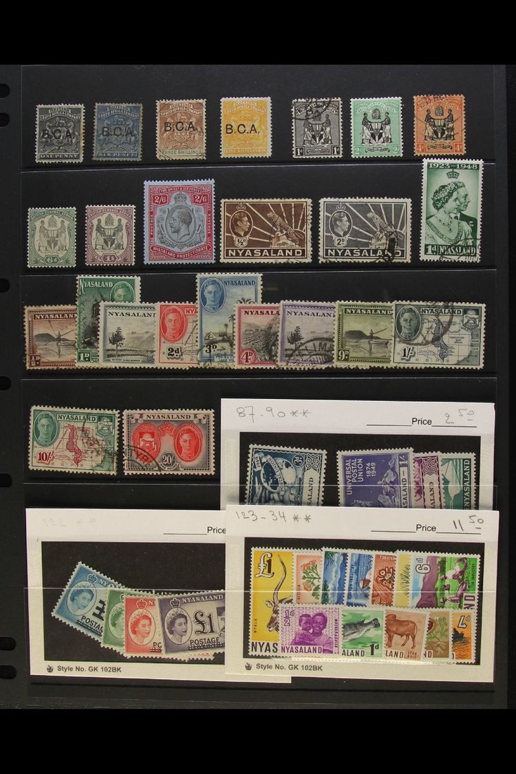 1891-1964 MINT AND USED COLLECTION  Mostly Fine Condition. Note 1891-95 Including 3s Used & 5s Unused; 1895 (no Wmk) Inc - Nyassaland (1907-1953)