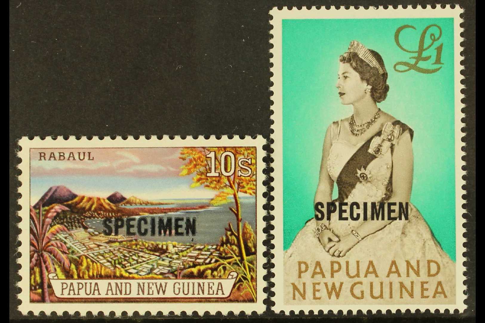 1963  Rabaul & HM Queen "Specimen" Opt'd Set, SG 44s/45s, Never Hinged Mint (2 Stamps) For More Images, Please Visit Htt - Papua-Neuguinea