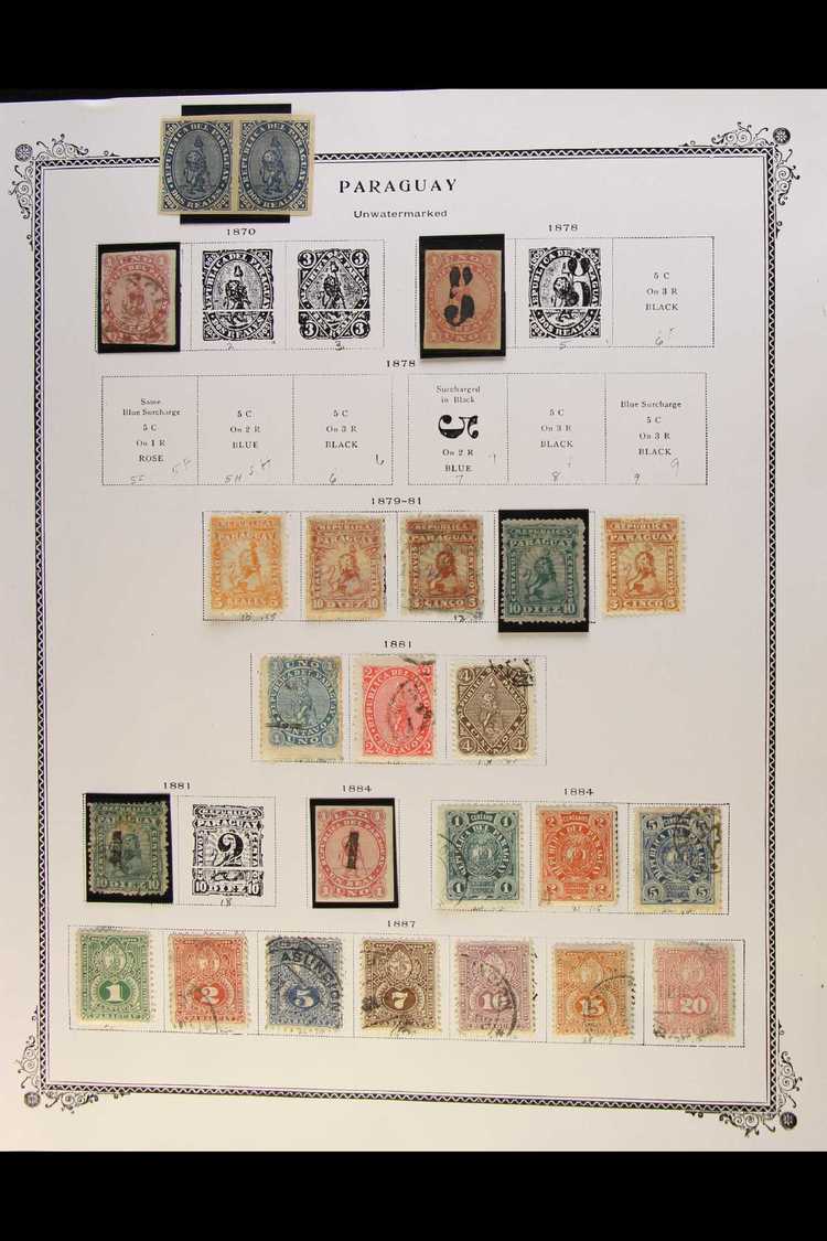 1870-1975 INTERESTING COLLECTION  On Pages, Mint & Used ALL DIFFERENT Stamps, Inc 1878 "5" On 1r Mint, Various Surcharge - Paraguay