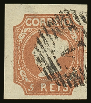 1853  5r Red-brown, Michel 1, SG 1, Afinsa 1 I, Finely Used With Neat Postmark, Four Good To Large Margins, Small Thins, - Otros & Sin Clasificación