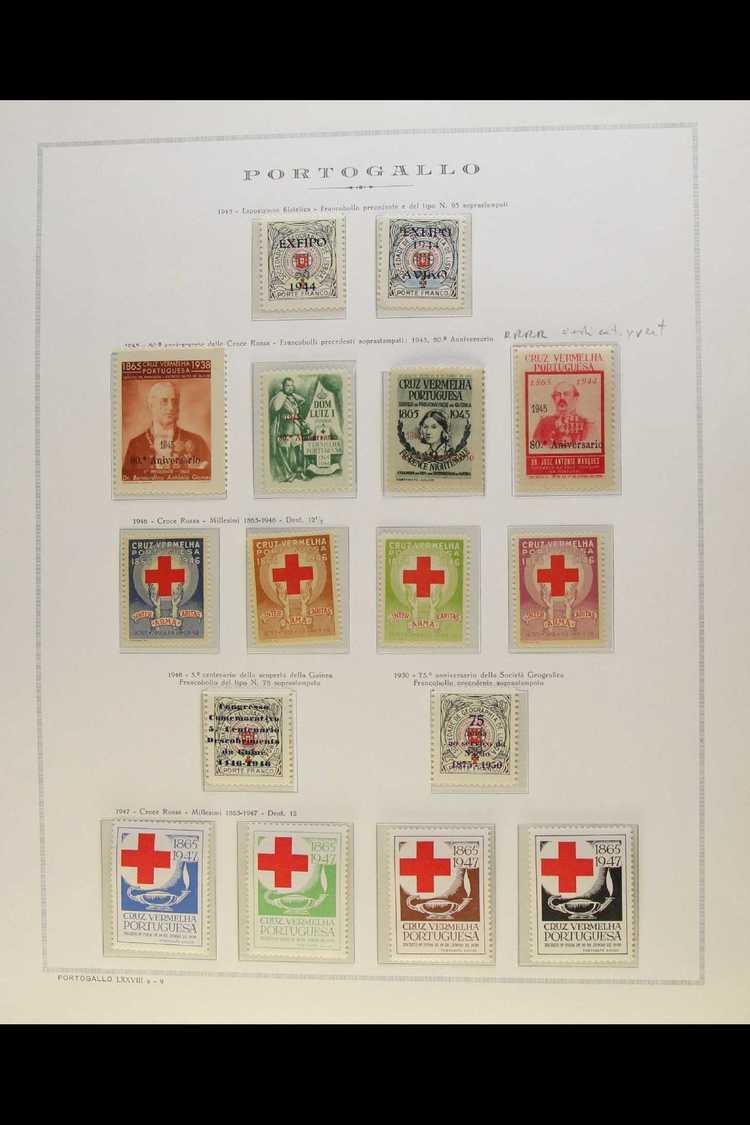 CINDERELLAS - RED CROSS SETS  1938-1948 All Different Collection Of "Cruz Vermelha" Sets On Hingeless Printed Leaves, A  - Autres & Non Classés