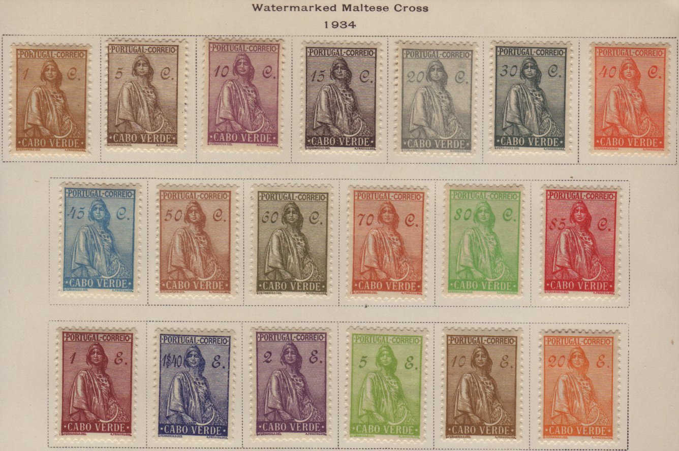 CAPE VERDE  1934 Ceres Definitive Set, SG 270/88, Very Fine Mint (19 Stamps) For More Images, Please Visit Http://www.sa - Otros & Sin Clasificación