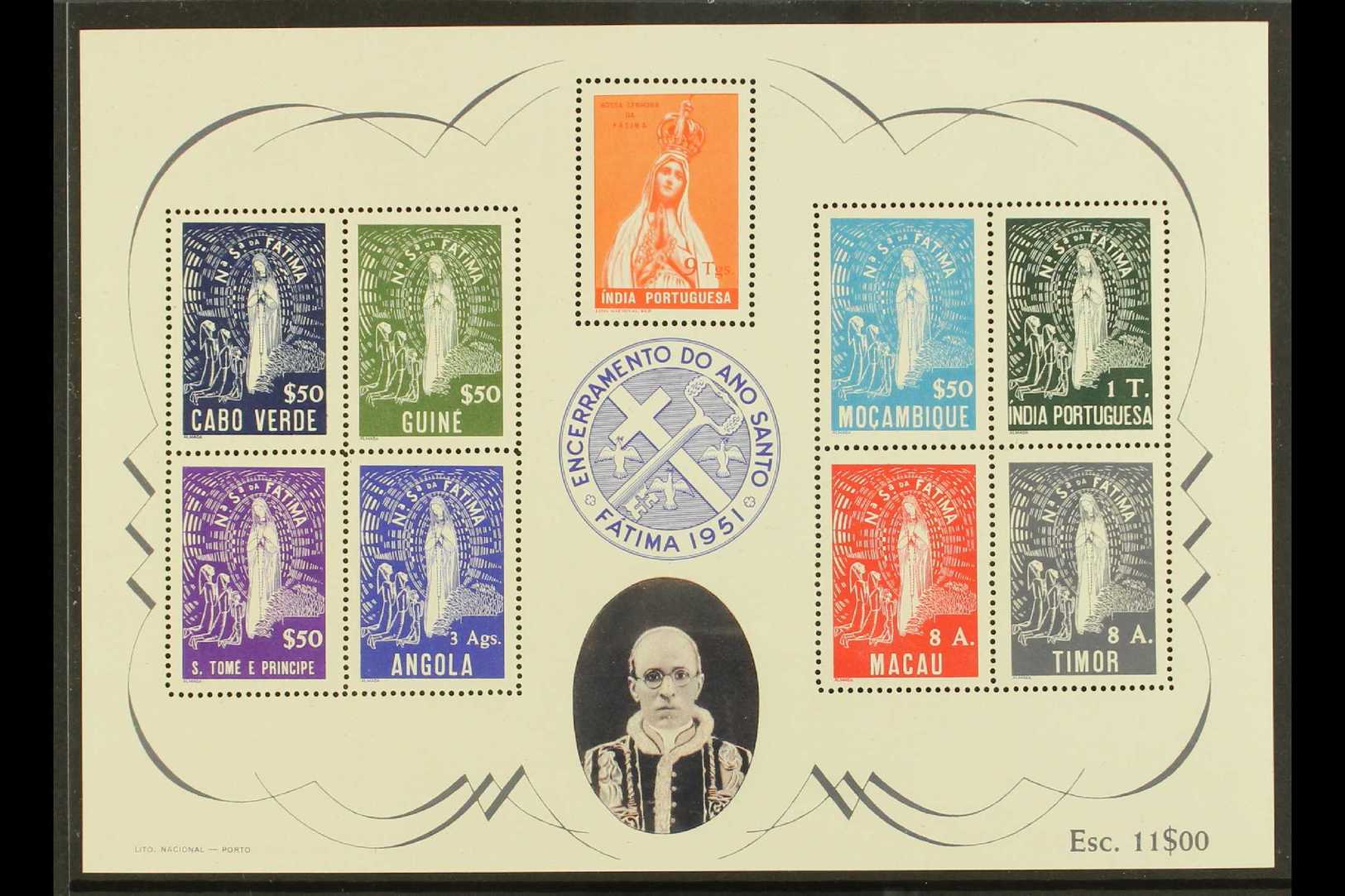 GENERAL ISSUES  1951 Holy Year Mini-sheet, SG MS1, Afinsa Block 1, Very Fine Never Hinged Mint, Fresh. For More Images,  - Autres & Non Classés