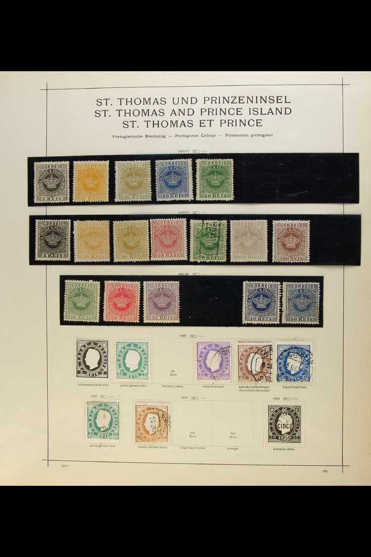 SAO TOME ET PRINCIPE  1875-1922 Clean Old Time Mint And Used Collection On Printed Album Pages, Includes An Attractive R - Other & Unclassified