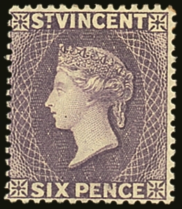 1885-93  6d Violet, SG 52, Fine Fresh Mint. For More Images, Please Visit Http://www.sandafayre.com/itemdetails.aspx?s=5 - St.Vincent (...-1979)