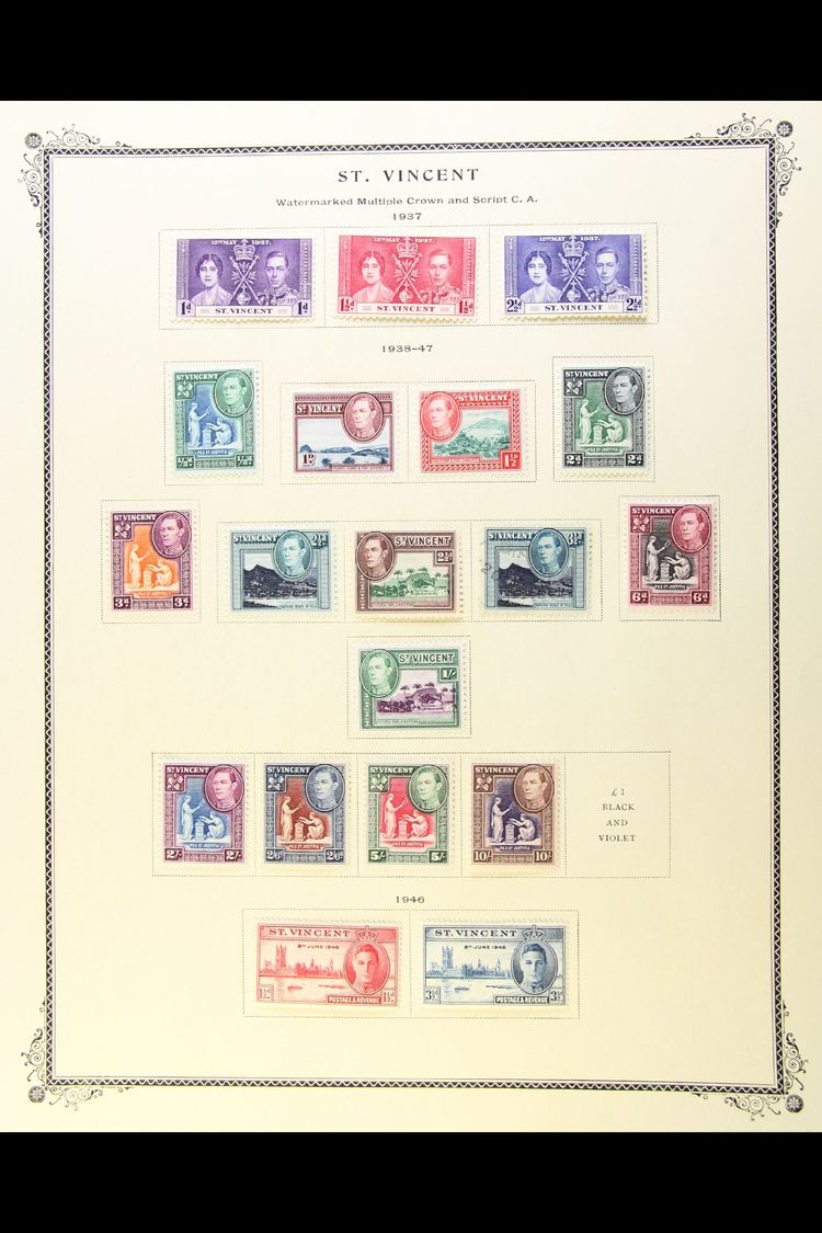 1937-72 MINT ONLY COLLECTION  An Attractive ALL DIFFERENT Collection With A High Degree Of Completion, KGVI Values To 10 - St.Vincent (...-1979)