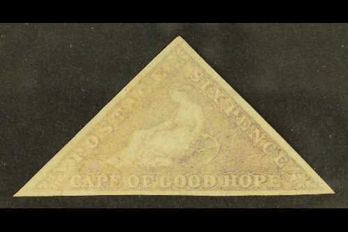 CAPE OF GOOD HOPE  1855-63 6d Pale Rose-lilac/ White Paper, SG 7, Unused (no Gum) With 3 Good Margins, A Little Faded So - Sin Clasificación