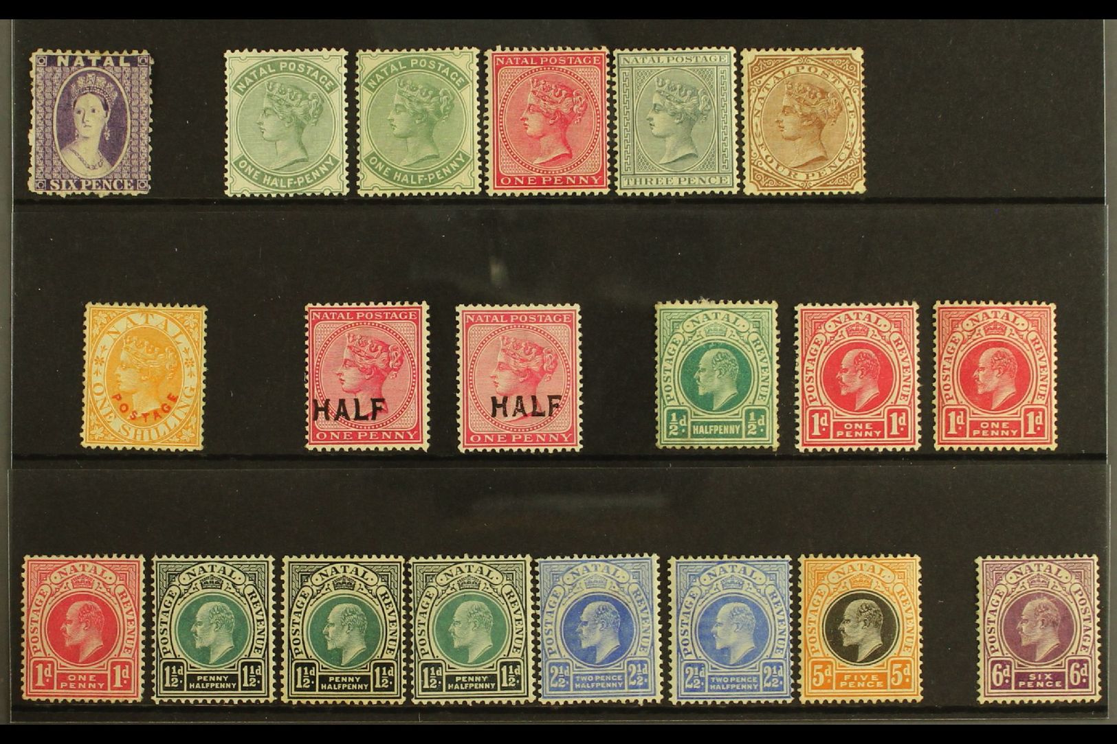 NATAL  1863-1908 MINT Selection On A Stock Card. QV To 1s, KEVII To 6d. Cat £200+ (20 Stamps) For More Images, Please Vi - Sin Clasificación
