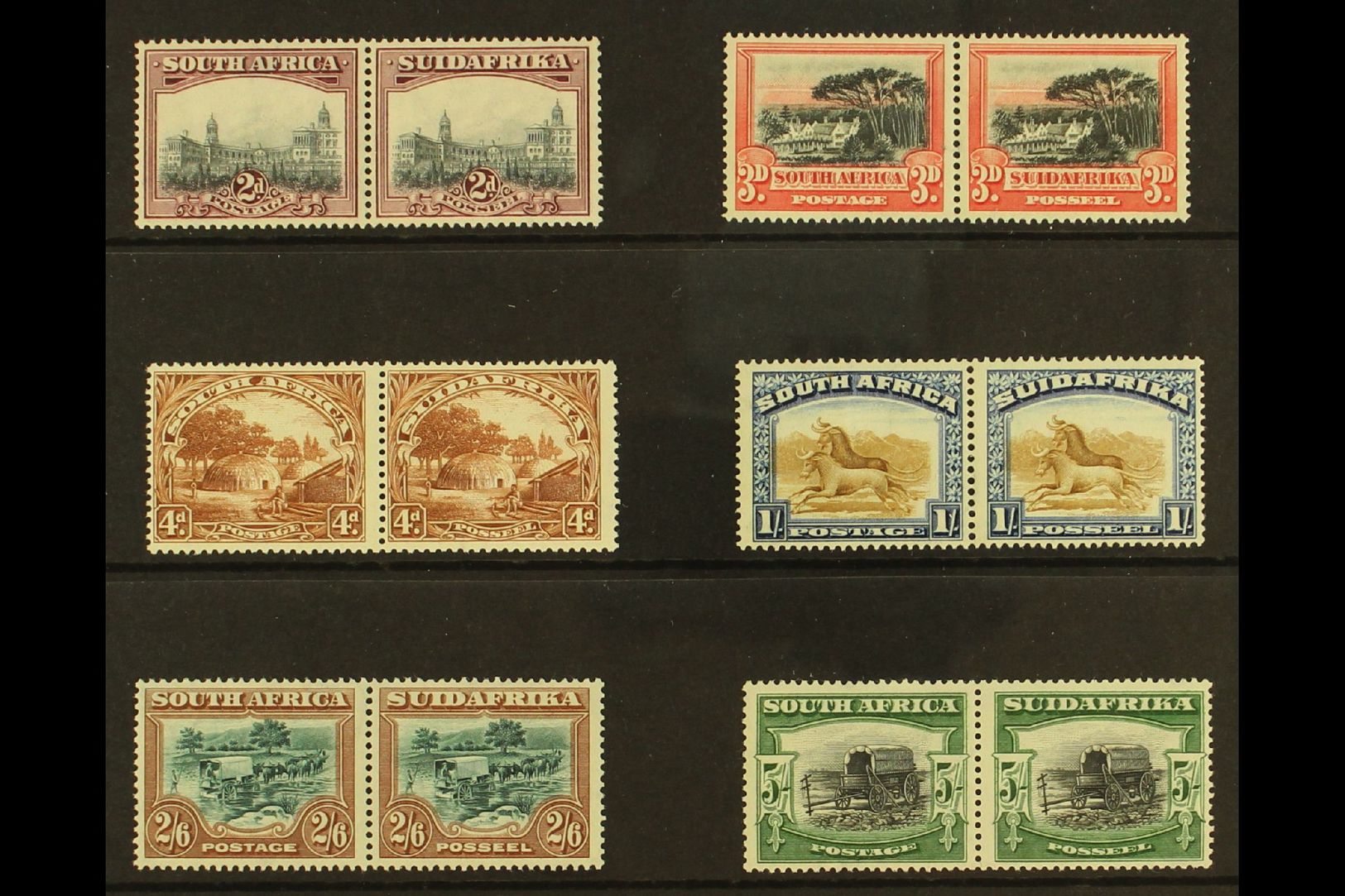 1927-30  Definitives Set To 5s, SG 34/38, Fine Fresh Mint. (6 Pairs) For More Images, Please Visit Http://www.sandafayre - Non Classés