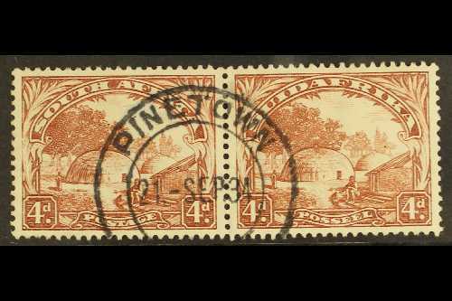 1930-45  4d Brown, Watermark Upright, SG 46, Very Fine Used With Clear "PINETOWN 21 SEP 34" Postmark. For More Images, P - Unclassified