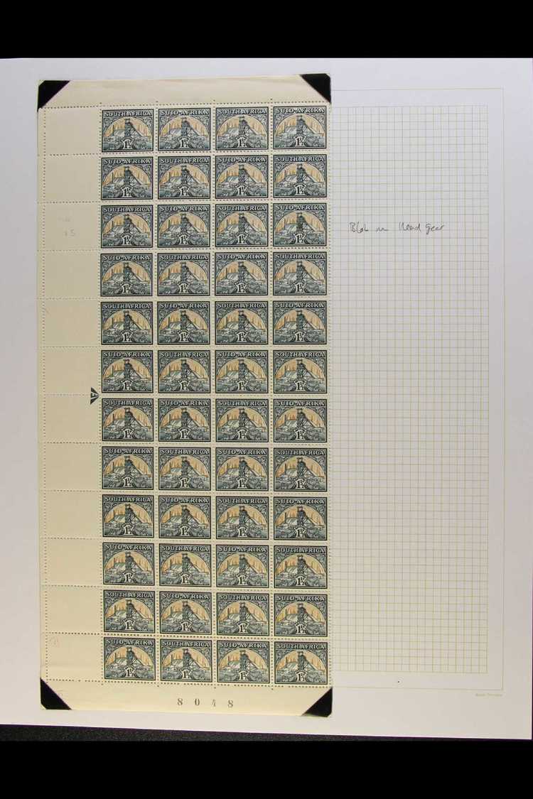 1941-8  1½d Reduced Format, Block Of 48 With GOLD BLOB ON HEADGEAR Variety, Four Figure Sheet Number In Black At Base, S - Sin Clasificación