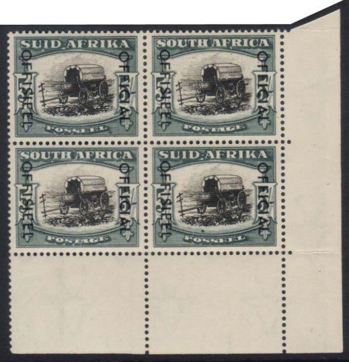 OFFICIAL  1950-4 5s Black & Blue-green (overprinted On SG.64b), Spot Over "O" In "POSSEEL" Variety, SG.O49, Never Hinged - Sin Clasificación