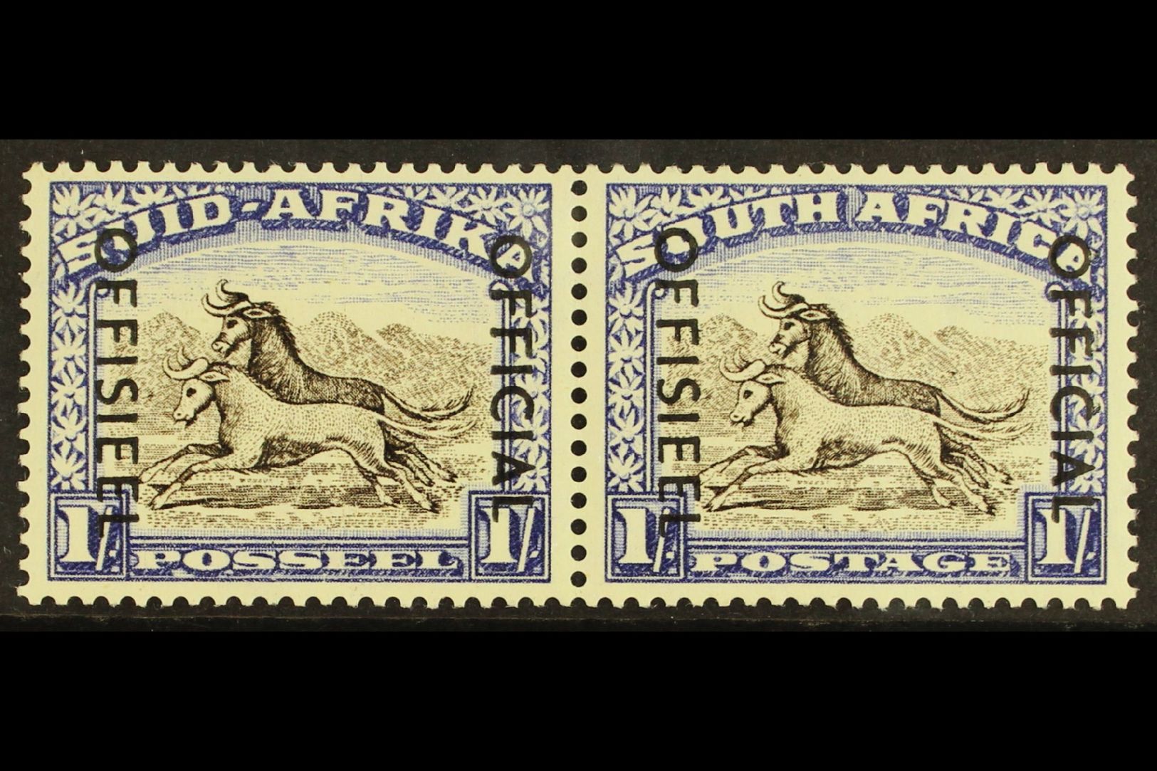 OFFICIAL  1950-4 1s Blackish Brown & Ultramarine, SG O47a, Very Fine Mint. For More Images, Please Visit Http://www.sand - Sin Clasificación