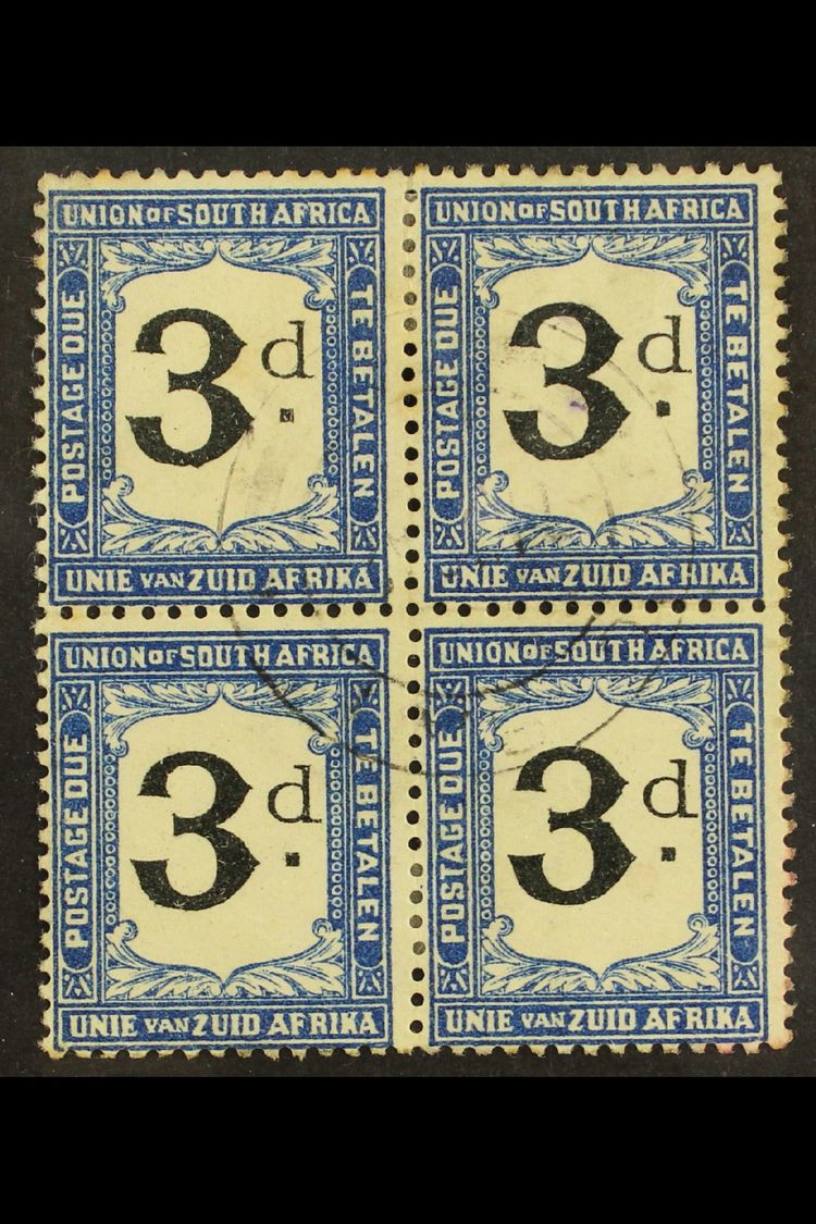POSTAGE DUE  1922-6 3d Black & Blue, SG D15, Fine Used Block Of Four. For More Images, Please Visit Http://www.sandafayr - Sin Clasificación