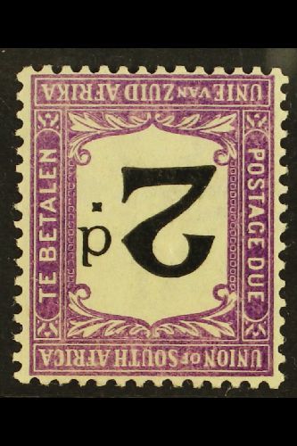 POSTAGE DUE VARIETY  1914-22 2d Black & Reddish Violet, WATERMARK INVERTED, SG D3w, Very Fine Mint, Scarce Stamp. For Mo - Sin Clasificación