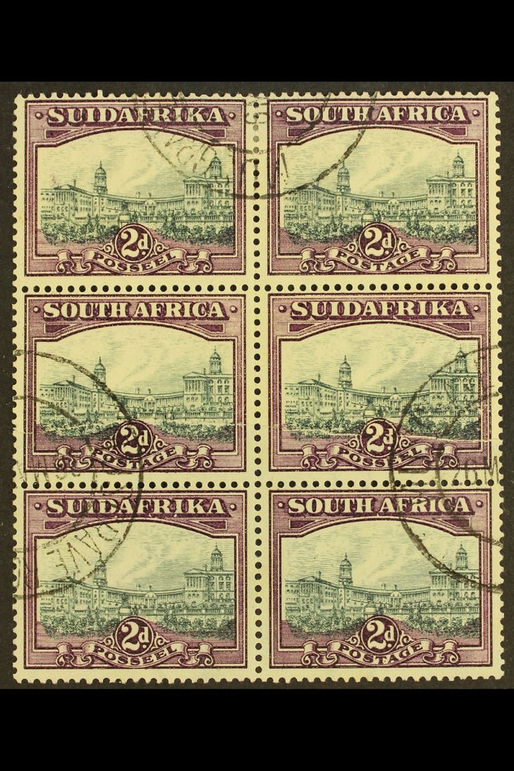 UNION VARIETY  1930-44 2d Slate-grey & Deep Lilac, Watermark Upright, JOINED PAPER VARIETY In A Block Of 6 (join On Midd - Sin Clasificación