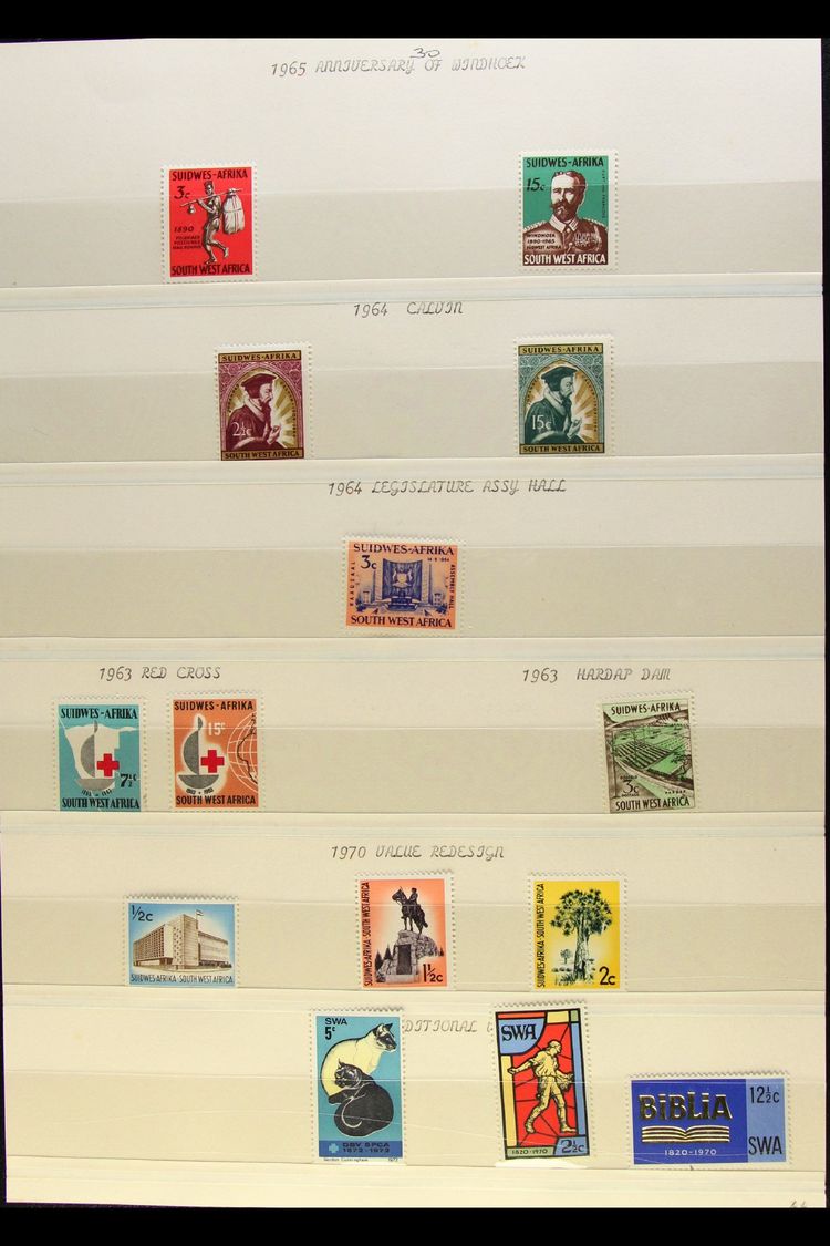 1963-1990 NEVER HINGED MINT  A Largely Complete Run Of Sets For The Period, A Few Sets As Pairs/blocks. Lovely! (400+ St - África Del Sudoeste (1923-1990)