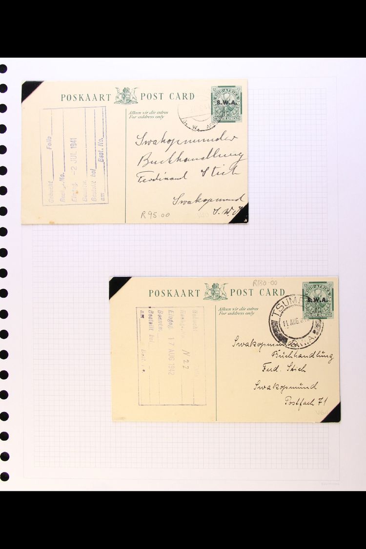 POSTAL STATIONERY  1941-1954 Fine Used Collection Of POSTAL CARDS, Mainly Illustrated. (25 Items) For More Images, Pleas - Afrique Du Sud-Ouest (1923-1990)