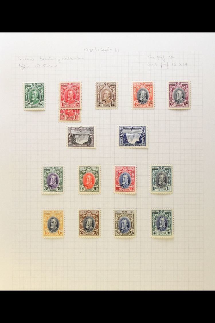 1924-1964 VERY FINE MINT COLLECTION  Presented On Album Pages. Includes 1924-29 "Admirals" With Most Values To 2s, 1931- - Südrhodesien (...-1964)