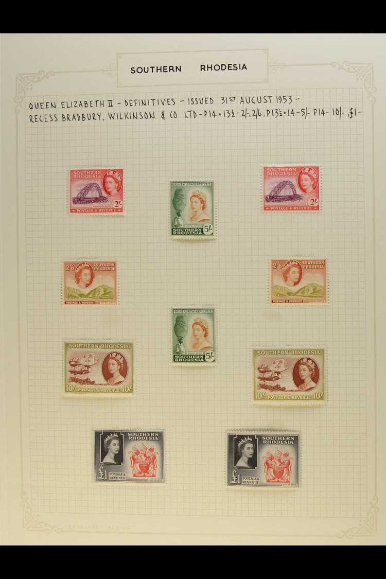 1931-64 FINE MINT COLLECTION  An Attractive Collection On Album Pages, Includes 1932 2d And 3d Falls Plus Both As Blocks - Rhodésie Du Sud (...-1964)