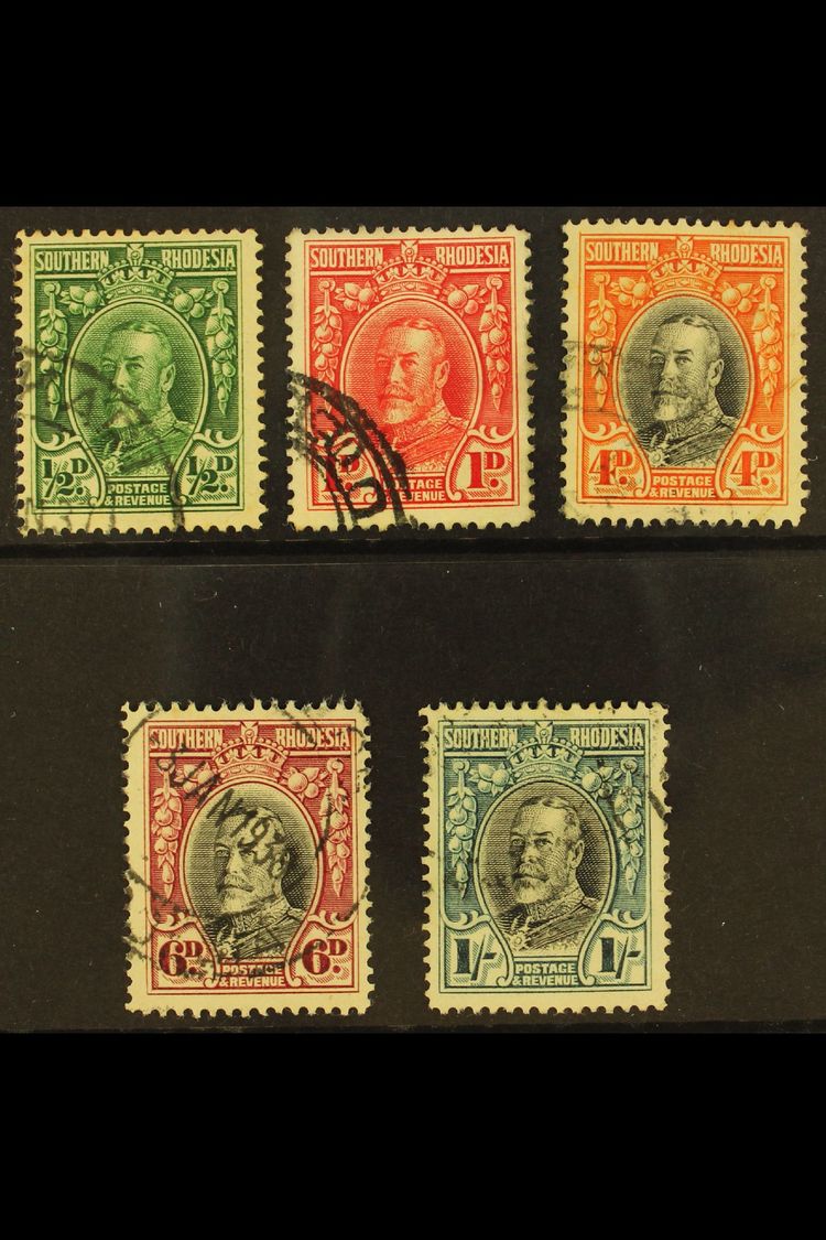 1931-7  ½d, 1d, 4d, 6d & 1s Perf.14, KGV Field Marshal Definitives (all The P.14 Issues From This Set), SG 15b, 16b, 19b - Rhodésie Du Sud (...-1964)