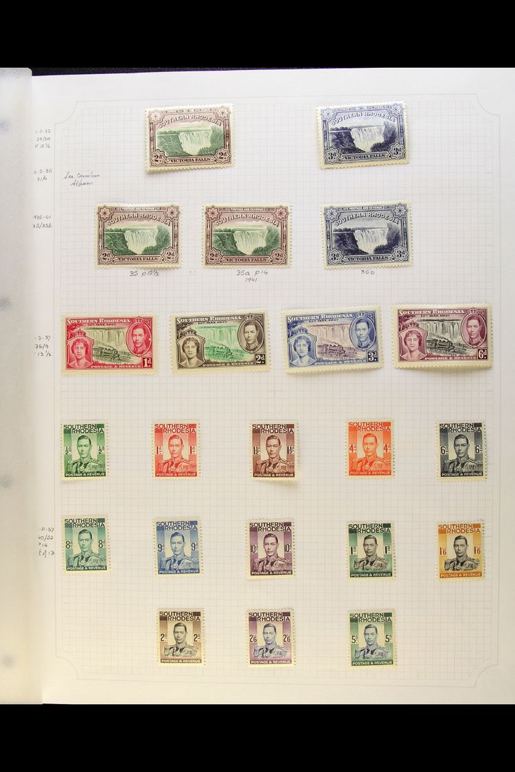 1938-64 FINE MINT COLLECTION  Displayed On Pages, Basically Complete, Incl. 1937, 1953 And 1964 Definitive Sets, Postage - Rhodésie Du Sud (...-1964)