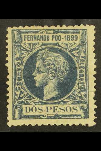 FERNANDO PO  1899 2p Indigo Top Value, SG 85, Mint, Tiny Cut At Right. For More Images, Please Visit Http://www.sandafay - Autres & Non Classés