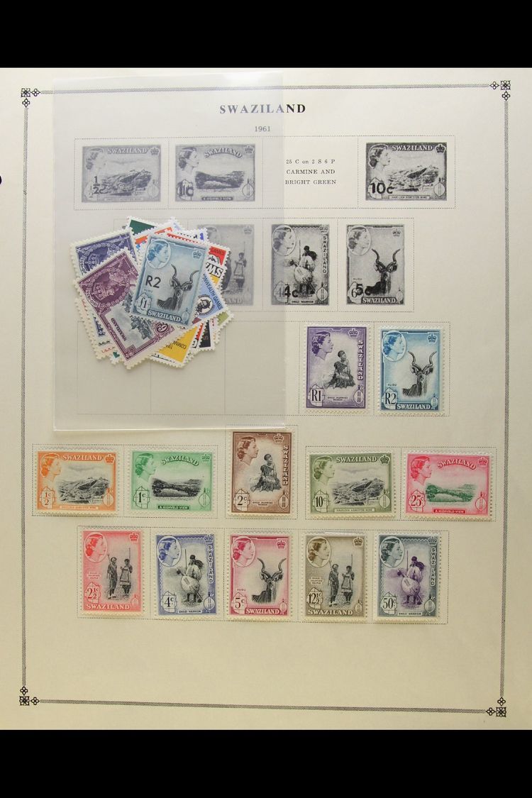 1889-1970 COLLECTION  Mostly Mint, Including 1956 Definitives Complete Set And 1961 2R On £1. (approx 100 Stamps) For Mo - Swaziland (...-1967)