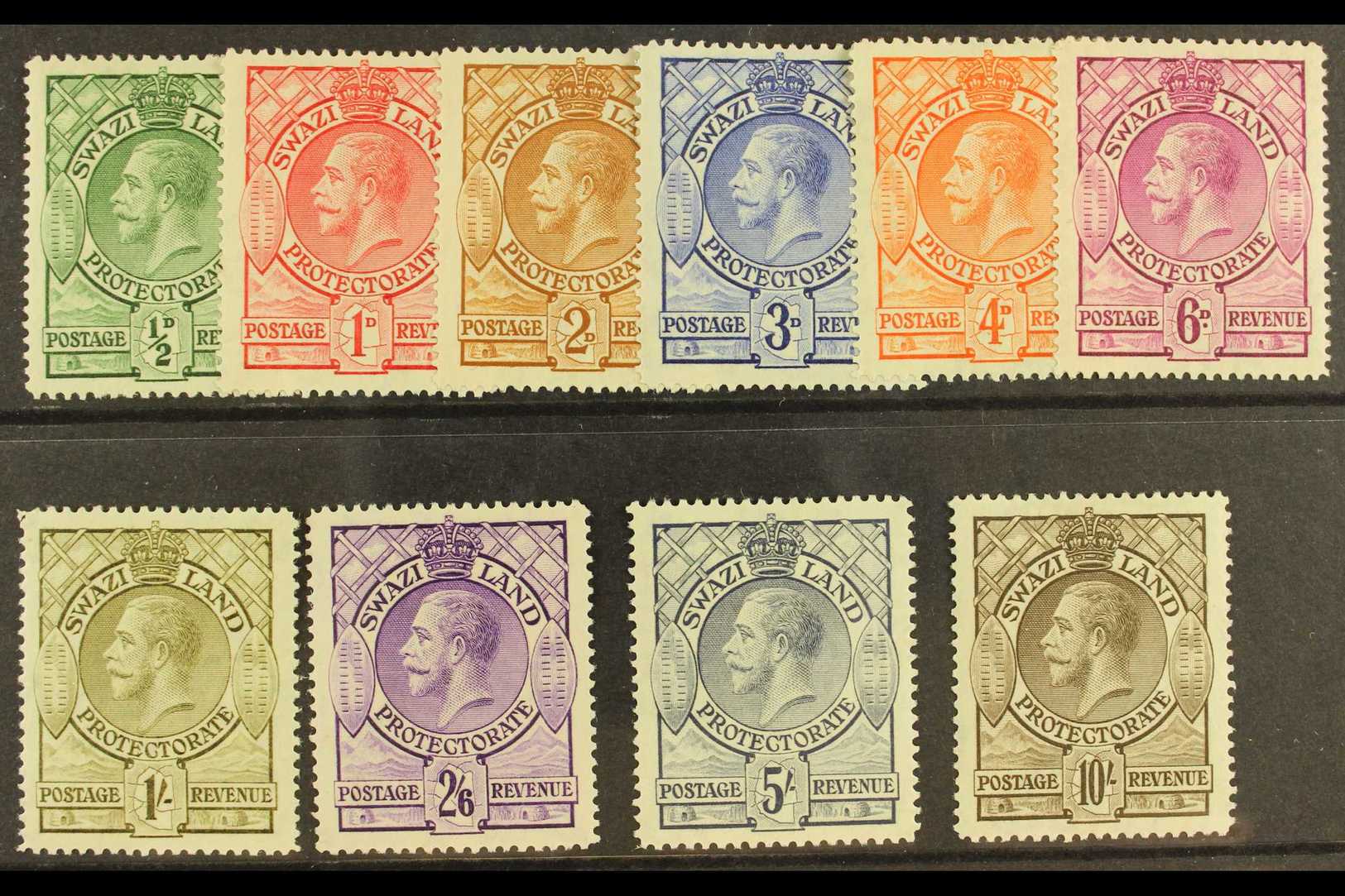 1933  Complete KGV And Shields Set, SG 11/20, Mint With Dealers Marks On Gum. (10) For More Images, Please Visit Http:// - Swaziland (...-1967)