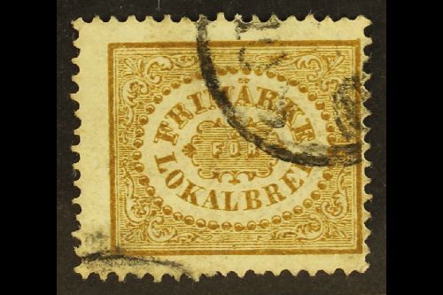 1856-62  LOCAL (3 Ore) Olive-brown (Facit 13a, SG L7), Used, Centred Right. For More Images, Please Visit Http://www.san - Autres & Non Classés