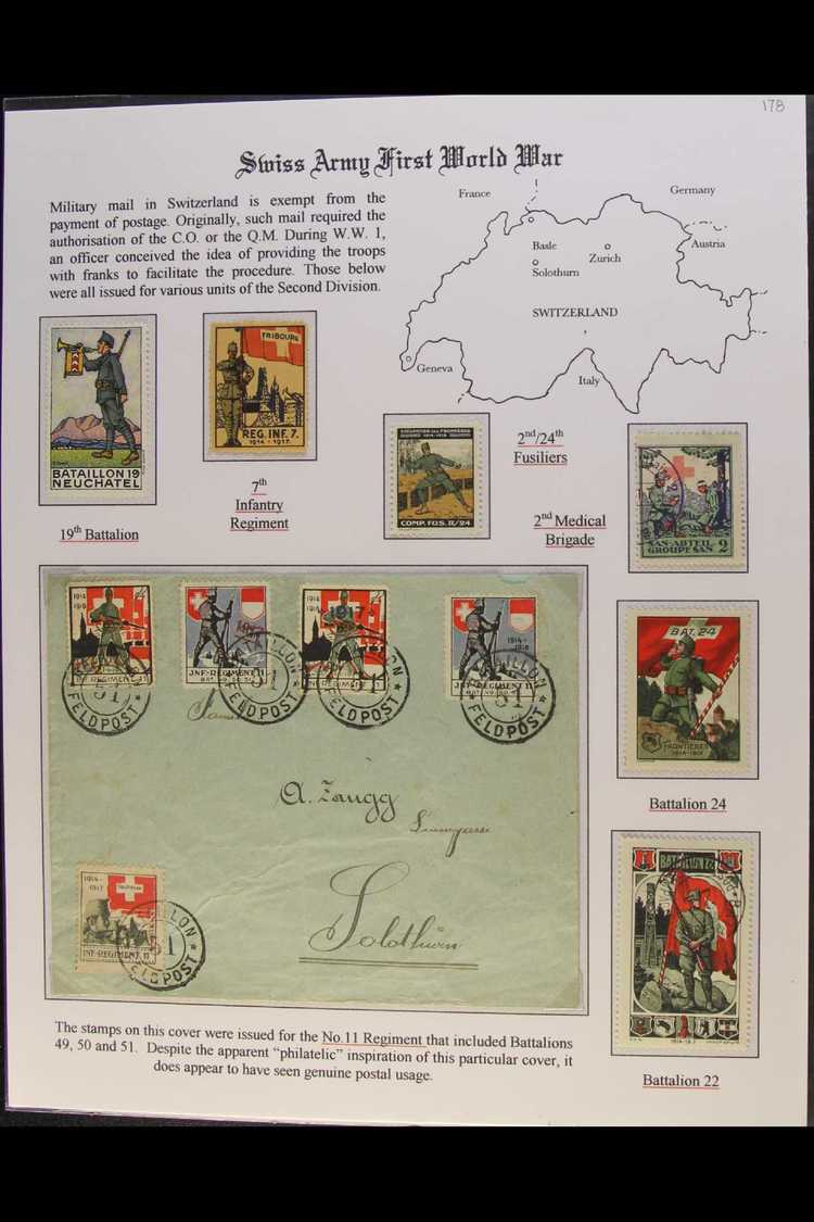 ARMY AND AIRFORCE STAMPS  Superb Mint And Used Collection Of Labels And Covers Including Battalion And Regimental Stamps - Autres & Non Classés