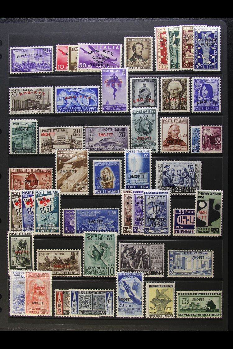 ZONE A  1948-1954 ALL DIFFERENT Never Hinged Mint Collection Presented On Stock Pages. Includes 1948 Air Set To 500L & 1 - Autres & Non Classés