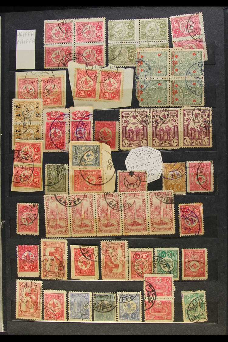 LOST TERRITORIES - POSTMARKS OF HAIFFA (CAIFFA)  1890's-1910's Interesting Collection Of Various Used Turkish Stamps On  - Autres & Non Classés