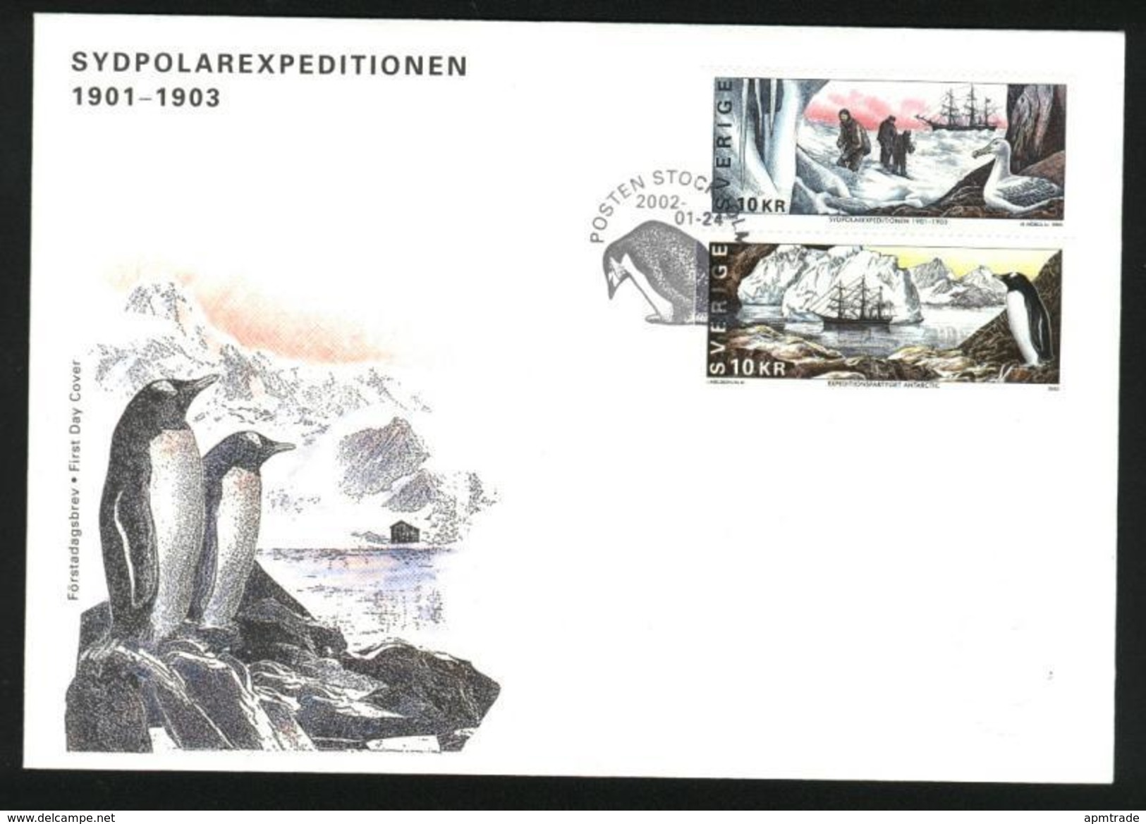 Sweden. FDC Cachet 2002 The South Pole Expedition 1901-03. Engraver: M. Morck - FDC