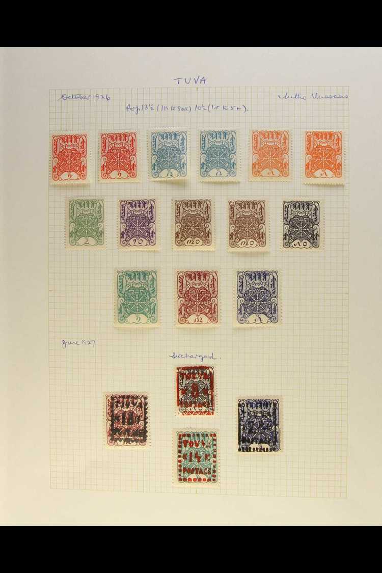 1926 - 1936 EXTENSIVE COLLECTION  Mint And Used Collection Written Up On Leaves Including 1926 Set Complete, 1927 Surcha - Tuva