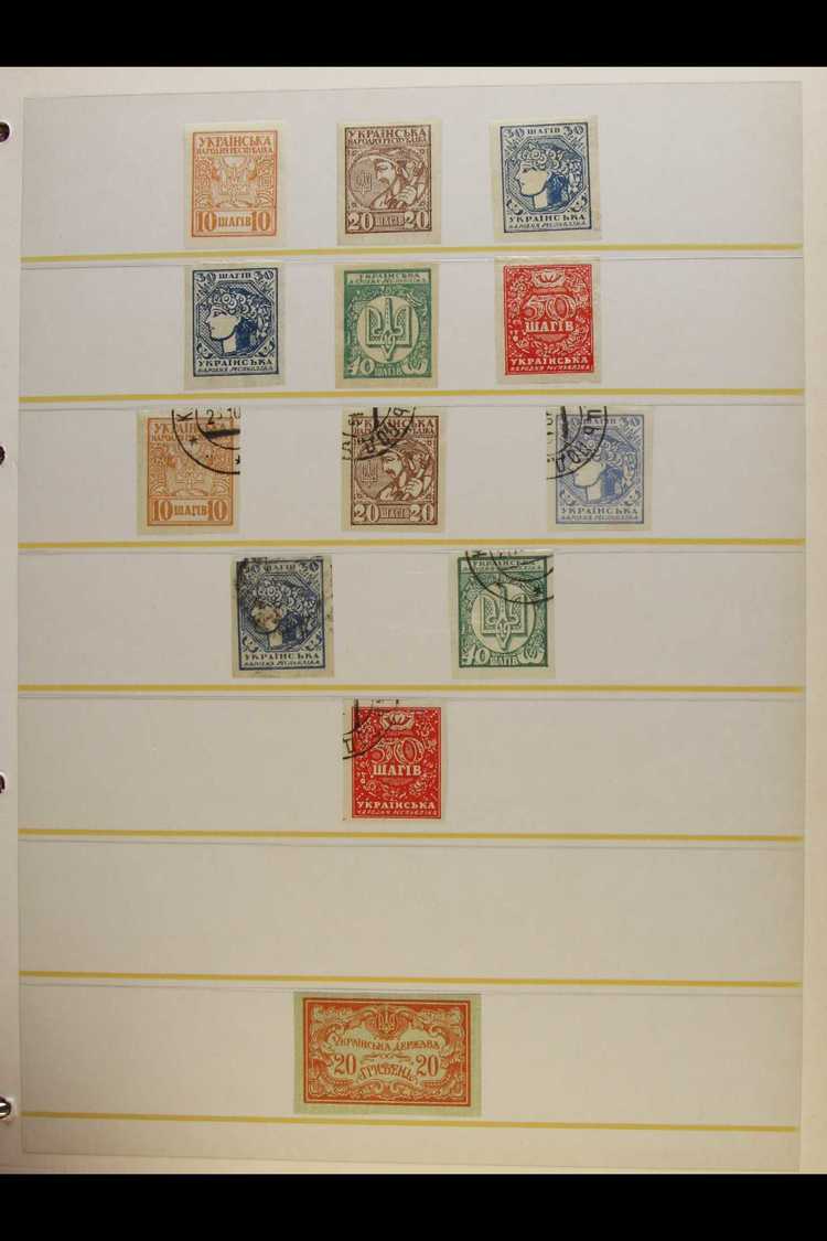 1918-23 FINE MINT / NEVER HINGED MINT COLLECTION  Neatly Laid Out In Two Albums, We See 1918 Issues, Then A Wide Range O - Ucrania