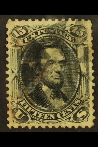 1866  15c Grey-black Lincoln (SG 73, Sc 77), Lightly Used With Extremely Fine Centering. For More Images, Please Visit H - Otros & Sin Clasificación